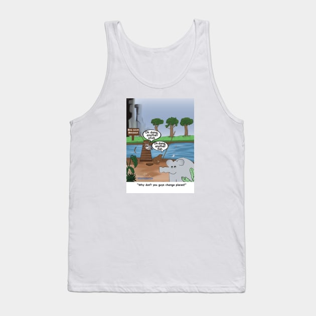 Enormously Funny Cartoons Fishing Tank Top by Enormously Funny Cartoons